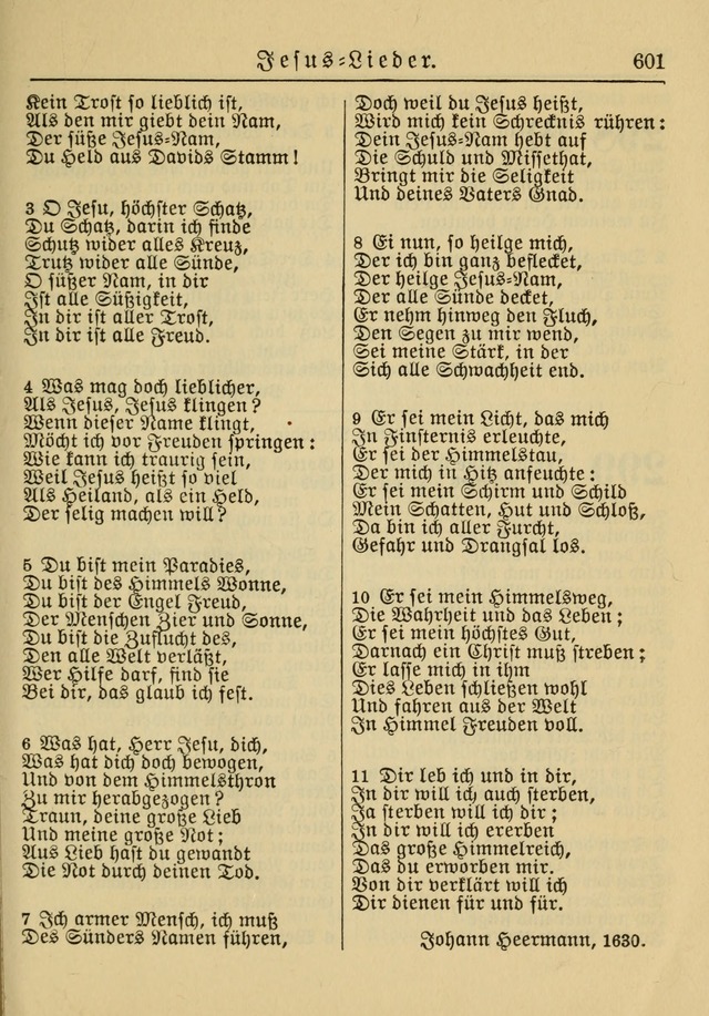 Kirchenbuch für Evangelisch-Lutherische Gemeinden: Herausgegeben von der Allgemeinen Versammlung der Evangelisch-Lutherischen Kirche in Nord Amerika (Neue und Verb. Aus.) page 601