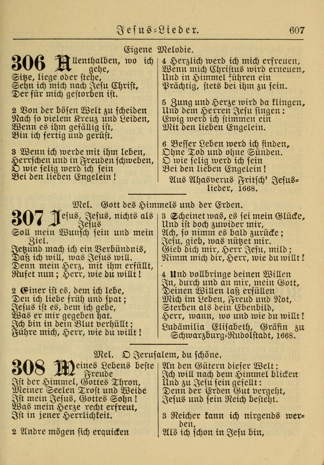 Kirchenbuch für Evangelisch-Lutherische Gemeinden: Herausgegeben von der Allgemeinen Versammlung der Evangelisch-Lutherischen Kirche in Nord Amerika (Neue und Verb. Aus.) page 607