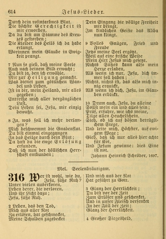 Kirchenbuch für Evangelisch-Lutherische Gemeinden: Herausgegeben von der Allgemeinen Versammlung der Evangelisch-Lutherischen Kirche in Nord Amerika (Neue und Verb. Aus.) page 614