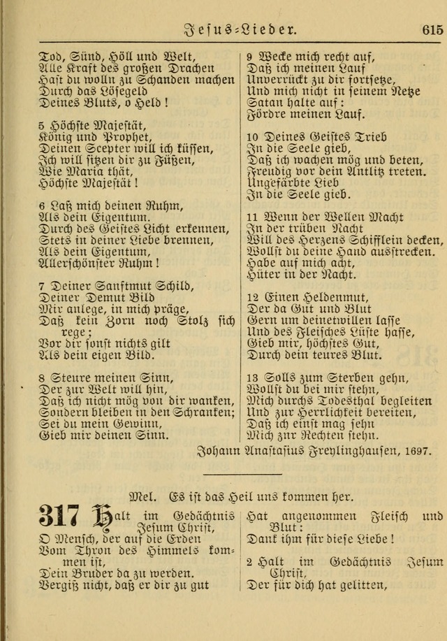 Kirchenbuch für Evangelisch-Lutherische Gemeinden: Herausgegeben von der Allgemeinen Versammlung der Evangelisch-Lutherischen Kirche in Nord Amerika (Neue und Verb. Aus.) page 615