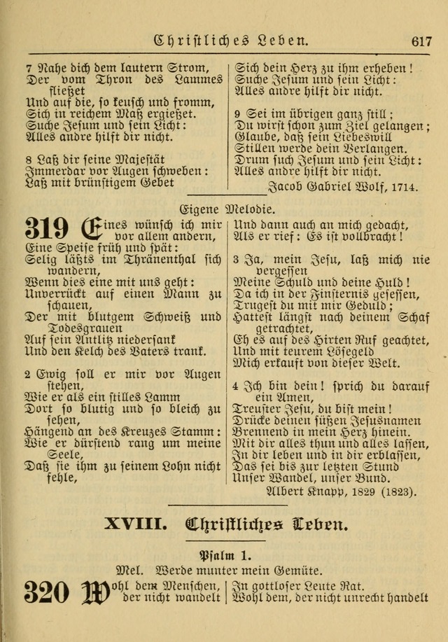 Kirchenbuch für Evangelisch-Lutherische Gemeinden: Herausgegeben von der Allgemeinen Versammlung der Evangelisch-Lutherischen Kirche in Nord Amerika (Neue und Verb. Aus.) page 617