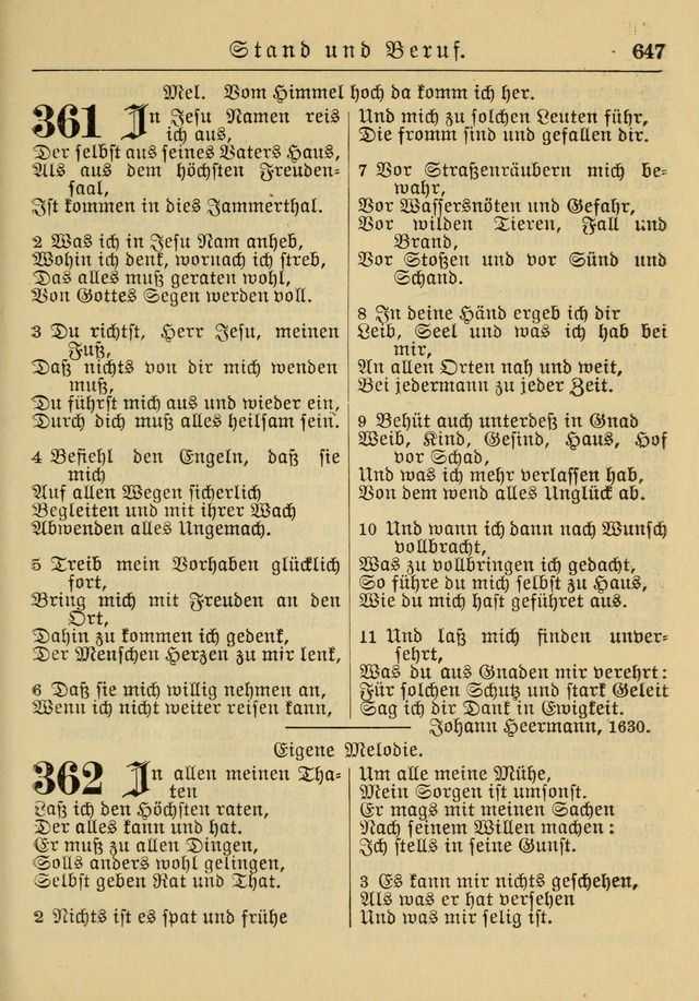 Kirchenbuch für Evangelisch-Lutherische Gemeinden: Herausgegeben von der Allgemeinen Versammlung der Evangelisch-Lutherischen Kirche in Nord Amerika (Neue und Verb. Aus.) page 647