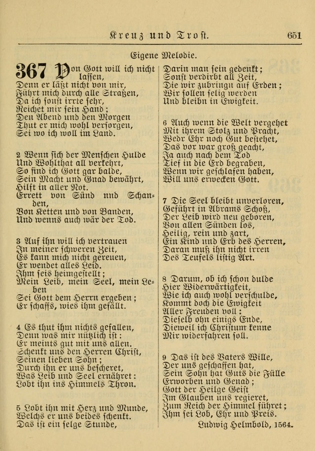 Kirchenbuch für Evangelisch-Lutherische Gemeinden: Herausgegeben von der Allgemeinen Versammlung der Evangelisch-Lutherischen Kirche in Nord Amerika (Neue und Verb. Aus.) page 651