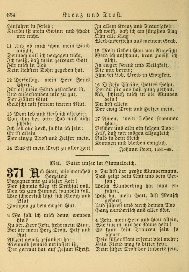 Kirchenbuch für Evangelisch-Lutherische Gemeinden: Herausgegeben von der Allgemeinen Versammlung der Evangelisch-Lutherischen Kirche in Nord Amerika (Neue und Verb. Aus.) page 654