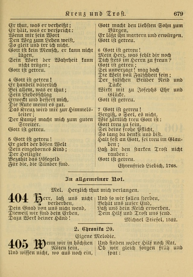 Kirchenbuch für Evangelisch-Lutherische Gemeinden: Herausgegeben von der Allgemeinen Versammlung der Evangelisch-Lutherischen Kirche in Nord Amerika (Neue und Verb. Aus.) page 679