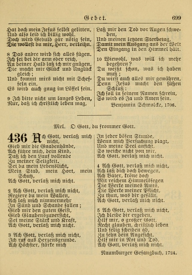 Kirchenbuch für Evangelisch-Lutherische Gemeinden: Herausgegeben von der Allgemeinen Versammlung der Evangelisch-Lutherischen Kirche in Nord Amerika (Neue und Verb. Aus.) page 699