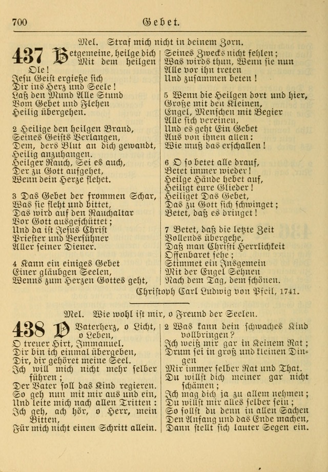 Kirchenbuch für Evangelisch-Lutherische Gemeinden: Herausgegeben von der Allgemeinen Versammlung der Evangelisch-Lutherischen Kirche in Nord Amerika (Neue und Verb. Aus.) page 700