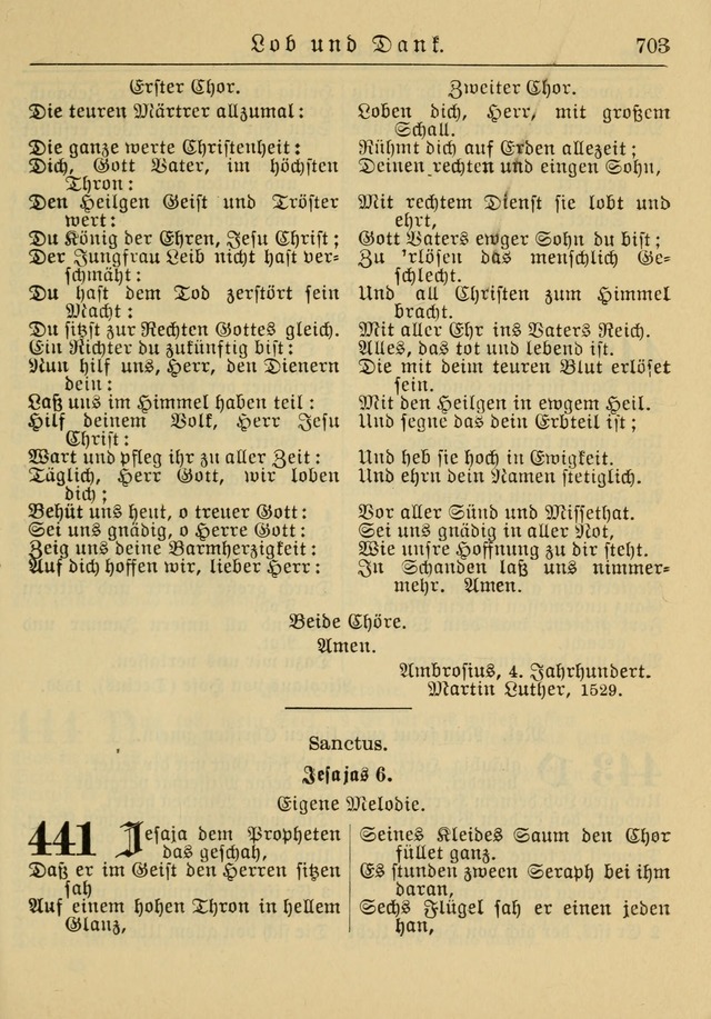 Kirchenbuch für Evangelisch-Lutherische Gemeinden: Herausgegeben von der Allgemeinen Versammlung der Evangelisch-Lutherischen Kirche in Nord Amerika (Neue und Verb. Aus.) page 703