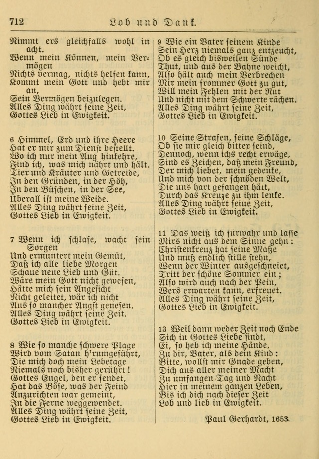 Kirchenbuch für Evangelisch-Lutherische Gemeinden: Herausgegeben von der Allgemeinen Versammlung der Evangelisch-Lutherischen Kirche in Nord Amerika (Neue und Verb. Aus.) page 712