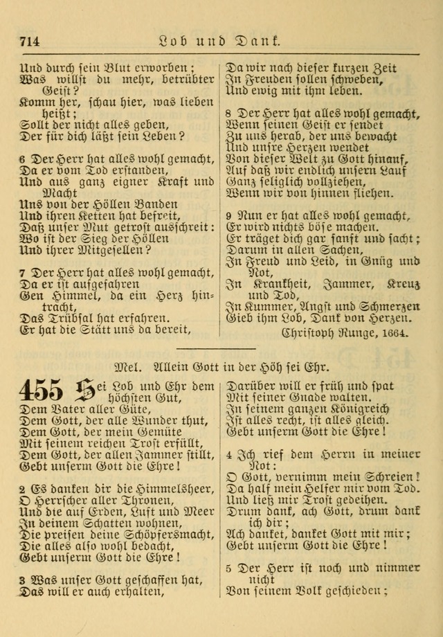 Kirchenbuch für Evangelisch-Lutherische Gemeinden: Herausgegeben von der Allgemeinen Versammlung der Evangelisch-Lutherischen Kirche in Nord Amerika (Neue und Verb. Aus.) page 714