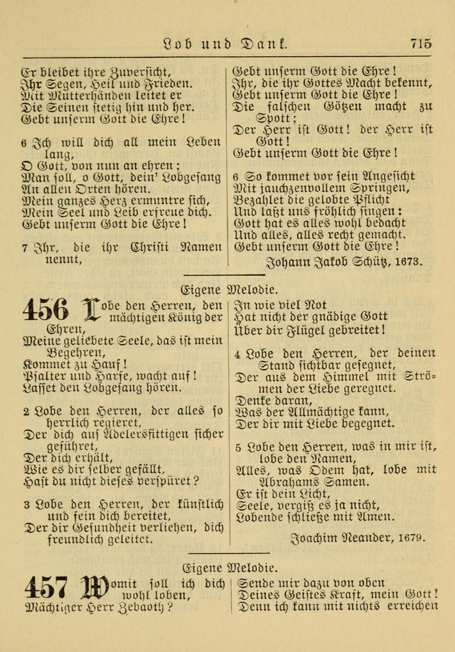 Kirchenbuch für Evangelisch-Lutherische Gemeinden: Herausgegeben von der Allgemeinen Versammlung der Evangelisch-Lutherischen Kirche in Nord Amerika (Neue und Verb. Aus.) page 715