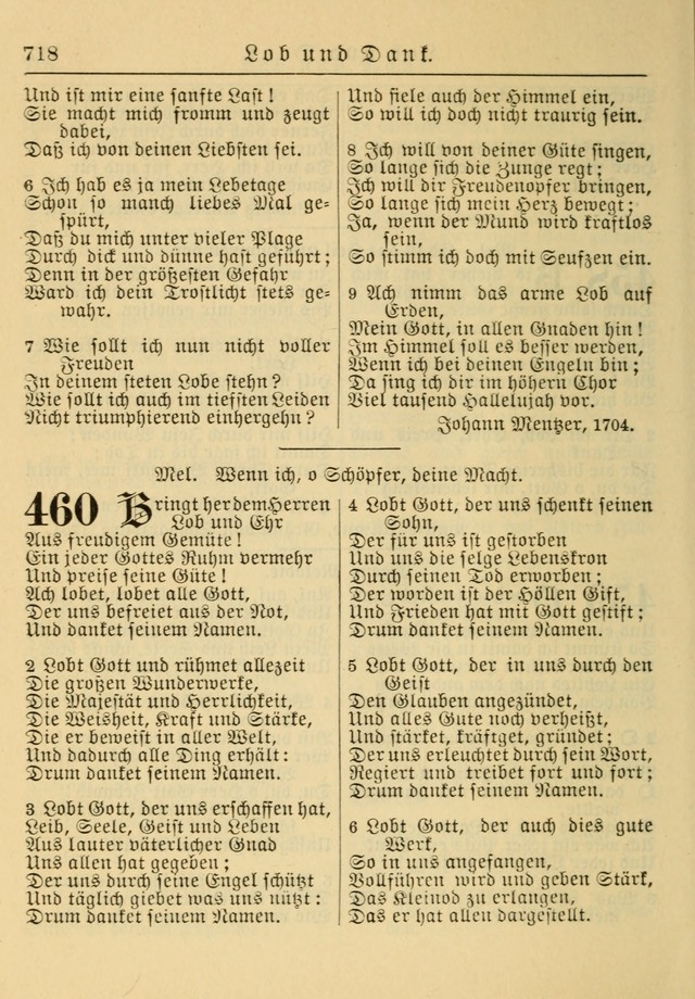 Kirchenbuch für Evangelisch-Lutherische Gemeinden: Herausgegeben von der Allgemeinen Versammlung der Evangelisch-Lutherischen Kirche in Nord Amerika (Neue und Verb. Aus.) page 718