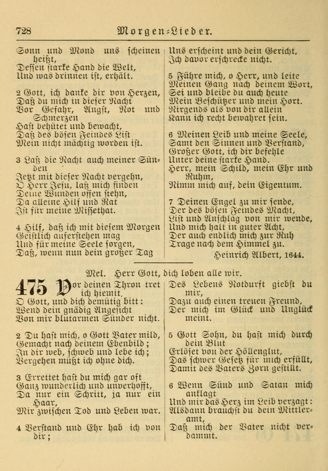 Kirchenbuch für Evangelisch-Lutherische Gemeinden: Herausgegeben von der Allgemeinen Versammlung der Evangelisch-Lutherischen Kirche in Nord Amerika (Neue und Verb. Aus.) page 728