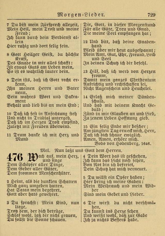 Kirchenbuch für Evangelisch-Lutherische Gemeinden: Herausgegeben von der Allgemeinen Versammlung der Evangelisch-Lutherischen Kirche in Nord Amerika (Neue und Verb. Aus.) page 729