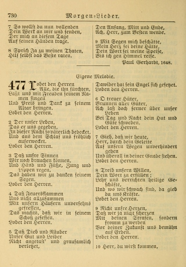 Kirchenbuch für Evangelisch-Lutherische Gemeinden: Herausgegeben von der Allgemeinen Versammlung der Evangelisch-Lutherischen Kirche in Nord Amerika (Neue und Verb. Aus.) page 730