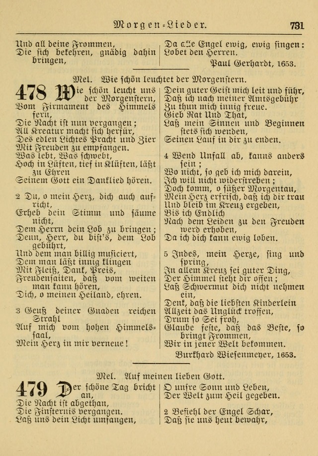 Kirchenbuch für Evangelisch-Lutherische Gemeinden: Herausgegeben von der Allgemeinen Versammlung der Evangelisch-Lutherischen Kirche in Nord Amerika (Neue und Verb. Aus.) page 731