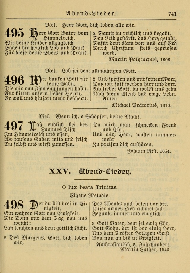 Kirchenbuch für Evangelisch-Lutherische Gemeinden: Herausgegeben von der Allgemeinen Versammlung der Evangelisch-Lutherischen Kirche in Nord Amerika (Neue und Verb. Aus.) page 741