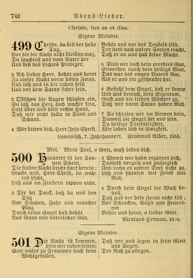 Kirchenbuch für Evangelisch-Lutherische Gemeinden: Herausgegeben von der Allgemeinen Versammlung der Evangelisch-Lutherischen Kirche in Nord Amerika (Neue und Verb. Aus.) page 742