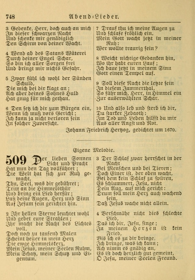 Kirchenbuch für Evangelisch-Lutherische Gemeinden: Herausgegeben von der Allgemeinen Versammlung der Evangelisch-Lutherischen Kirche in Nord Amerika (Neue und Verb. Aus.) page 748