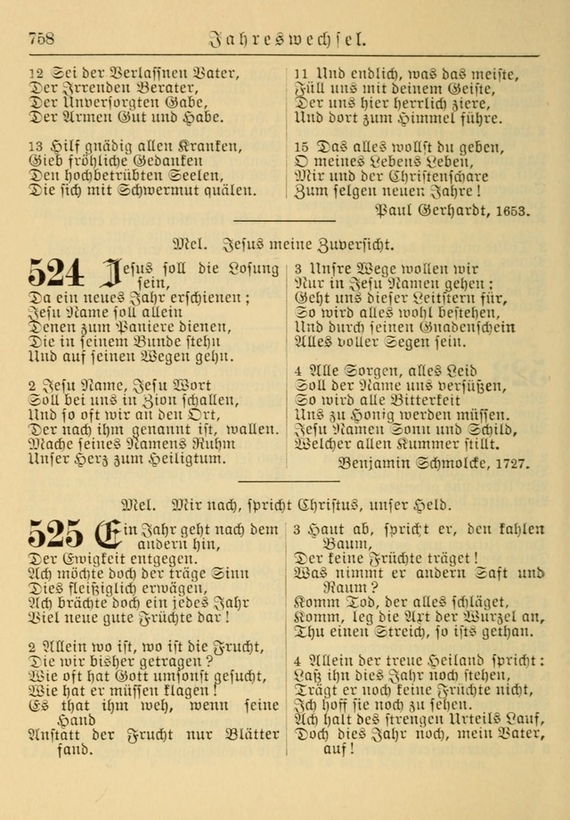 Kirchenbuch für Evangelisch-Lutherische Gemeinden: Herausgegeben von der Allgemeinen Versammlung der Evangelisch-Lutherischen Kirche in Nord Amerika (Neue und Verb. Aus.) page 758