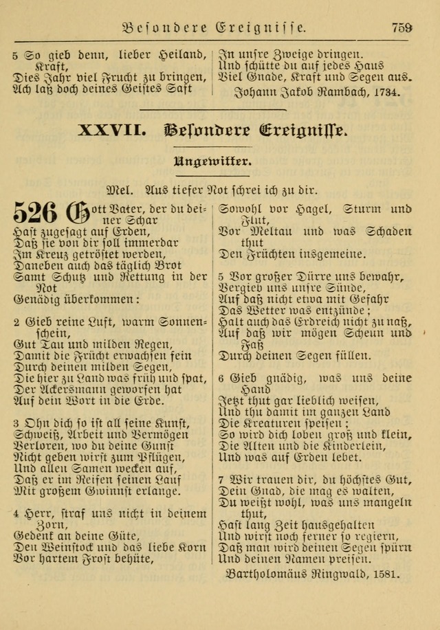 Kirchenbuch für Evangelisch-Lutherische Gemeinden: Herausgegeben von der Allgemeinen Versammlung der Evangelisch-Lutherischen Kirche in Nord Amerika (Neue und Verb. Aus.) page 759