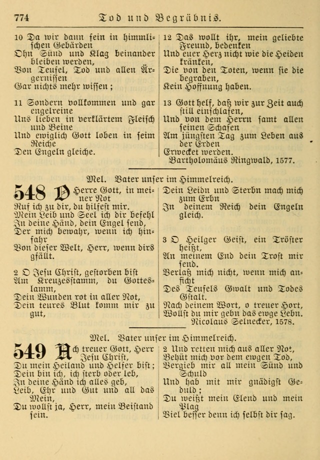 Kirchenbuch für Evangelisch-Lutherische Gemeinden: Herausgegeben von der Allgemeinen Versammlung der Evangelisch-Lutherischen Kirche in Nord Amerika (Neue und Verb. Aus.) page 774