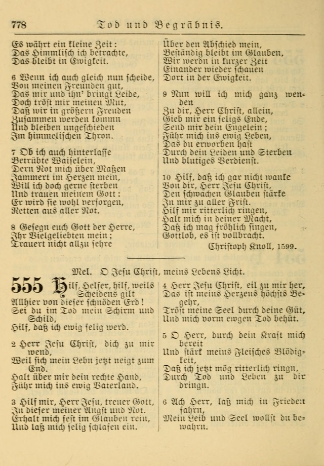 Kirchenbuch für Evangelisch-Lutherische Gemeinden: Herausgegeben von der Allgemeinen Versammlung der Evangelisch-Lutherischen Kirche in Nord Amerika (Neue und Verb. Aus.) page 778