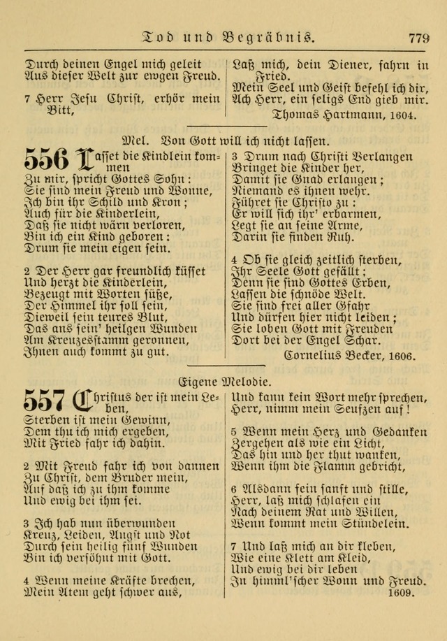 Kirchenbuch für Evangelisch-Lutherische Gemeinden: Herausgegeben von der Allgemeinen Versammlung der Evangelisch-Lutherischen Kirche in Nord Amerika (Neue und Verb. Aus.) page 779