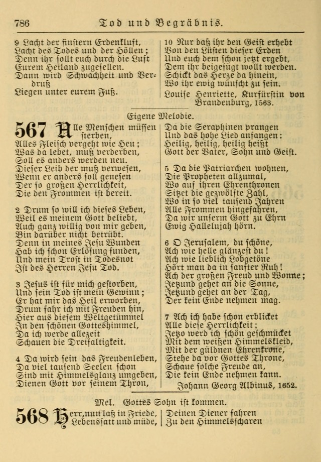 Kirchenbuch für Evangelisch-Lutherische Gemeinden: Herausgegeben von der Allgemeinen Versammlung der Evangelisch-Lutherischen Kirche in Nord Amerika (Neue und Verb. Aus.) page 786