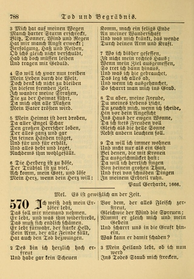 Kirchenbuch für Evangelisch-Lutherische Gemeinden: Herausgegeben von der Allgemeinen Versammlung der Evangelisch-Lutherischen Kirche in Nord Amerika (Neue und Verb. Aus.) page 788