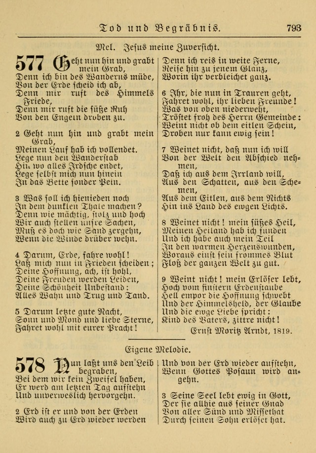 Kirchenbuch für Evangelisch-Lutherische Gemeinden: Herausgegeben von der Allgemeinen Versammlung der Evangelisch-Lutherischen Kirche in Nord Amerika (Neue und Verb. Aus.) page 793