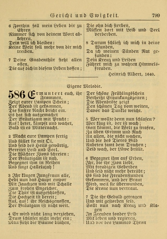 Kirchenbuch für Evangelisch-Lutherische Gemeinden: Herausgegeben von der Allgemeinen Versammlung der Evangelisch-Lutherischen Kirche in Nord Amerika (Neue und Verb. Aus.) page 799