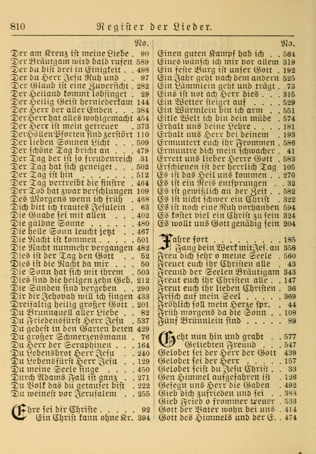 Kirchenbuch für Evangelisch-Lutherische Gemeinden: Herausgegeben von der Allgemeinen Versammlung der Evangelisch-Lutherischen Kirche in Nord Amerika (Neue und Verb. Aus.) page 810