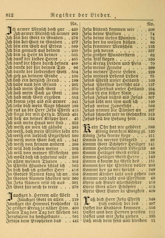 Kirchenbuch für Evangelisch-Lutherische Gemeinden: Herausgegeben von der Allgemeinen Versammlung der Evangelisch-Lutherischen Kirche in Nord Amerika (Neue und Verb. Aus.) page 812