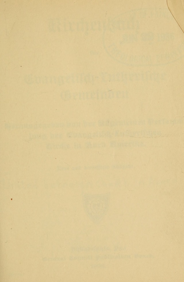 Kirchenbuch für Evangelisch-Lutherische Gemeinden: Herausgegeben von der Allgemeinen Versammlung der Evangelisch-Lutherischen Kirche in Nord Amerika (Neue und Verb. Aus.) page v