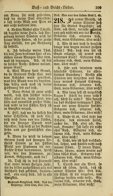 Kirchen-Gesangbuch für Evang.-Lutherische Gemeinden: ungeänderter Augsburgischer Confession, darin des seligen Dr. Martin Luthers und anderer geistreichen Lehrer gebräuchlichste Kirchen-Lieder... page 111