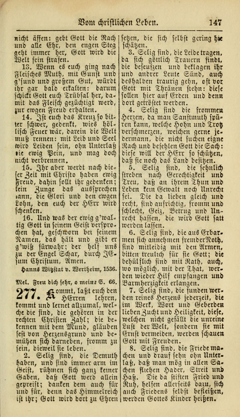 Kirchen-Gesangbuch für Evang.-Lutherische Gemeinden: ungeänderter Augsburgischer Confession, darin des seligen Dr. Martin Luthers und anderer geistreichen Lehrer gebräuchlichste Kirchen-Lieder... page 149