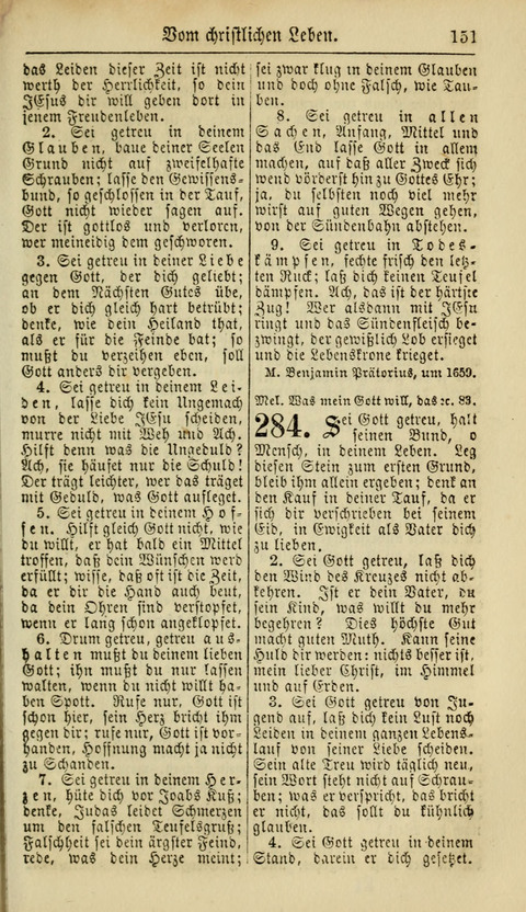 Kirchen-Gesangbuch für Evang.-Lutherische Gemeinden: ungeänderter Augsburgischer Confession, darin des seligen Dr. Martin Luthers und anderer geistreichen Lehrer gebräuchlichste Kirchen-Lieder... page 153