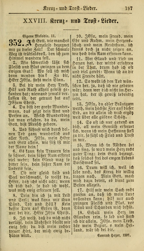 Kirchen-Gesangbuch für Evang.-Lutherische Gemeinden: ungeänderter Augsburgischer Confession, darin des seligen Dr. Martin Luthers und anderer geistreichen Lehrer gebräuchlichste Kirchen-Lieder... page 189