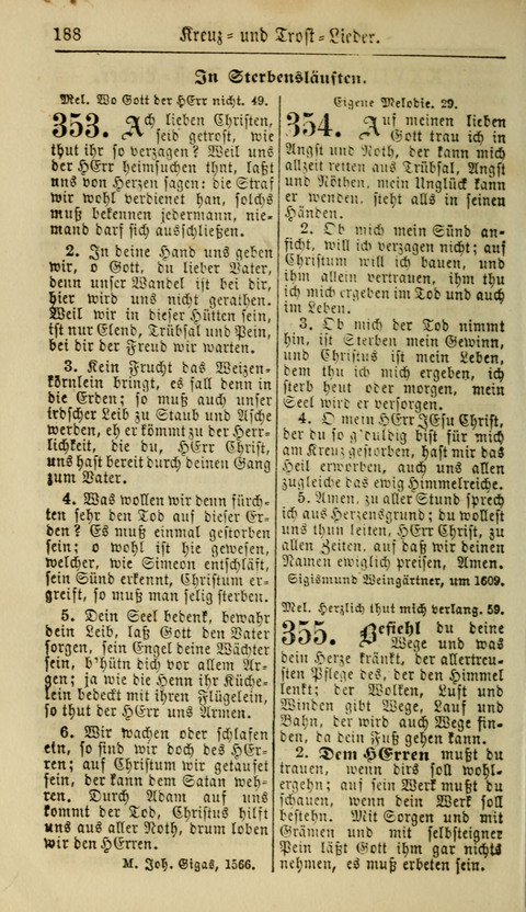 Kirchen-Gesangbuch für Evang.-Lutherische Gemeinden: ungeänderter Augsburgischer Confession, darin des seligen Dr. Martin Luthers und anderer geistreichen Lehrer gebräuchlichste Kirchen-Lieder... page 190