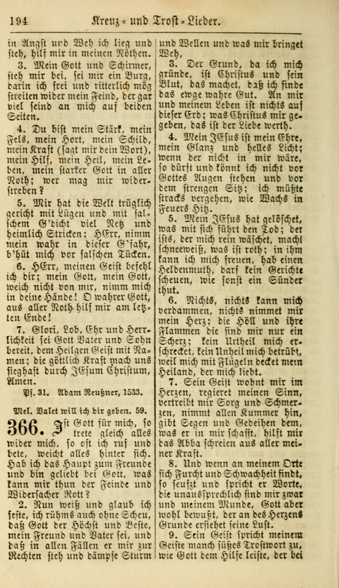 Kirchen-Gesangbuch für Evang.-Lutherische Gemeinden: ungeänderter Augsburgischer Confession, darin des seligen Dr. Martin Luthers und anderer geistreichen Lehrer gebräuchlichste Kirchen-Lieder... page 196