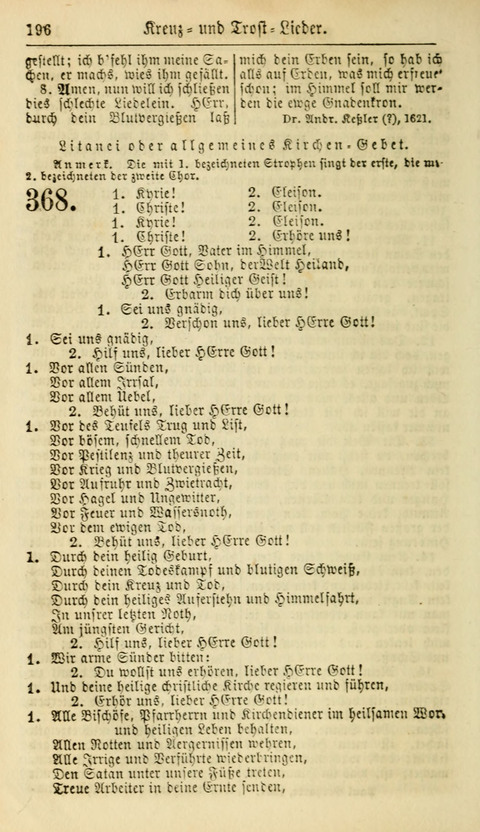 Kirchen-Gesangbuch für Evang.-Lutherische Gemeinden: ungeänderter Augsburgischer Confession, darin des seligen Dr. Martin Luthers und anderer geistreichen Lehrer gebräuchlichste Kirchen-Lieder... page 198