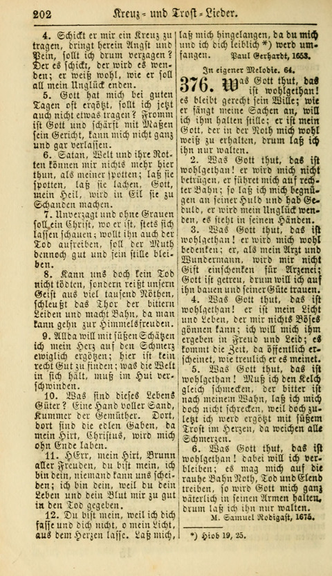 Kirchen-Gesangbuch für Evang.-Lutherische Gemeinden: ungeänderter Augsburgischer Confession, darin des seligen Dr. Martin Luthers und anderer geistreichen Lehrer gebräuchlichste Kirchen-Lieder... page 204