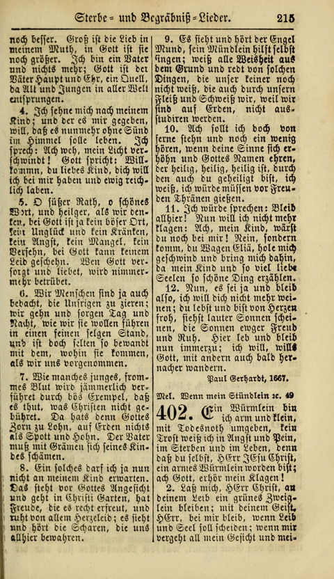 Kirchen-Gesangbuch für Evang.-Lutherische Gemeinden: ungeänderter Augsburgischer Confession, darin des seligen Dr. Martin Luthers und anderer geistreichen Lehrer gebräuchlichste Kirchen-Lieder... page 217