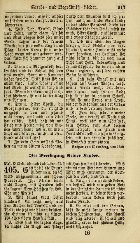 Kirchen-Gesangbuch für Evang.-Lutherische Gemeinden: ungeänderter Augsburgischer Confession, darin des seligen Dr. Martin Luthers und anderer geistreichen Lehrer gebräuchlichste Kirchen-Lieder... page 219