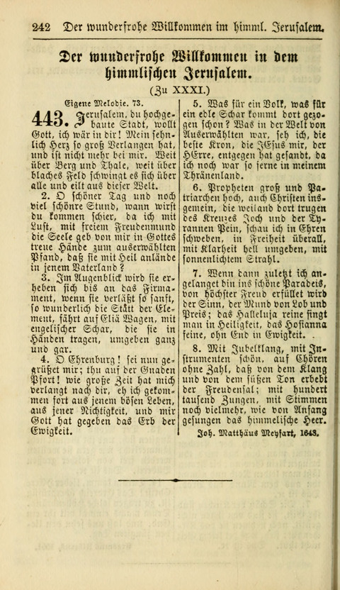 Kirchen-Gesangbuch für Evang.-Lutherische Gemeinden: ungeänderter Augsburgischer Confession, darin des seligen Dr. Martin Luthers und anderer geistreichen Lehrer gebräuchlichste Kirchen-Lieder... page 244