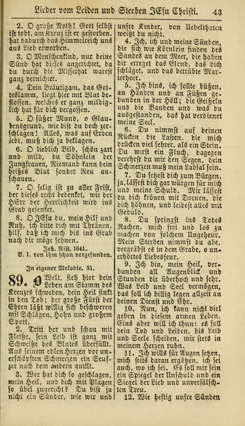 Kirchen-Gesangbuch für Evang.-Lutherische Gemeinden: ungeänderter Augsburgischer Confession, darin des seligen Dr. Martin Luthers und anderer geistreichen Lehrer gebräuchlichste Kirchen-Lieder... page 45