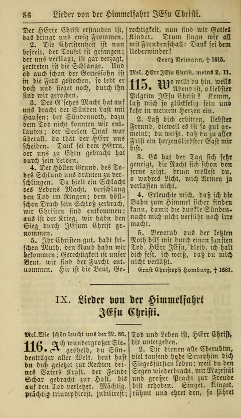 Kirchen-Gesangbuch für Evang.-Lutherische Gemeinden: ungeänderter Augsburgischer Confession, darin des seligen Dr. Martin Luthers und anderer geistreichen Lehrer gebräuchlichste Kirchen-Lieder... page 58