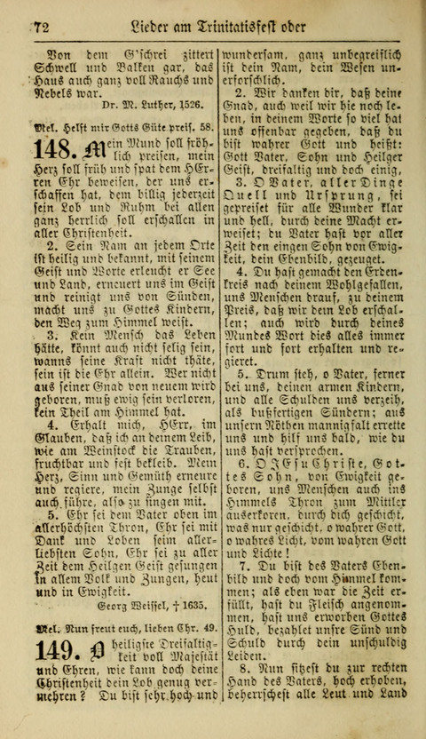 Kirchen-Gesangbuch für Evang.-Lutherische Gemeinden: ungeänderter Augsburgischer Confession, darin des seligen Dr. Martin Luthers und anderer geistreichen Lehrer gebräuchlichste Kirchen-Lieder... page 74