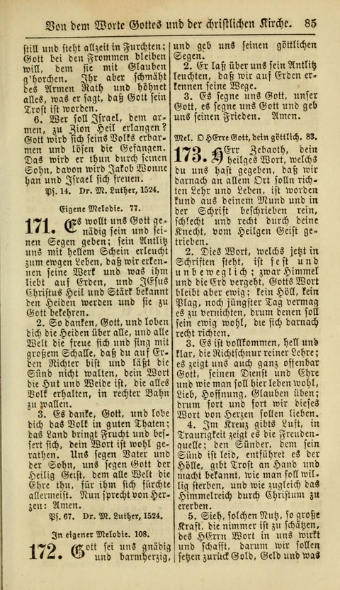 Kirchen-Gesangbuch für Evang.-Lutherische Gemeinden: ungeänderter Augsburgischer Confession, darin des seligen Dr. Martin Luthers und anderer geistreichen Lehrer gebräuchlichste Kirchen-Lieder... page 87